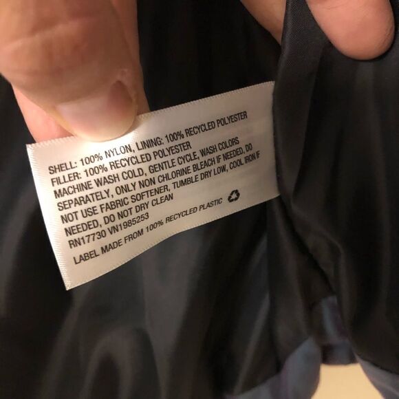 All in motion gray packable hood chunky puffer jacket winter coat nylon 7/8 - Picture 7 of 13